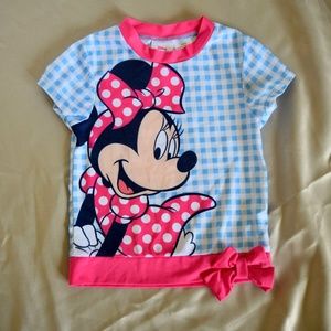 Disney Junior Minnie Mouse Rash Guard Swim Shirt Size 4t